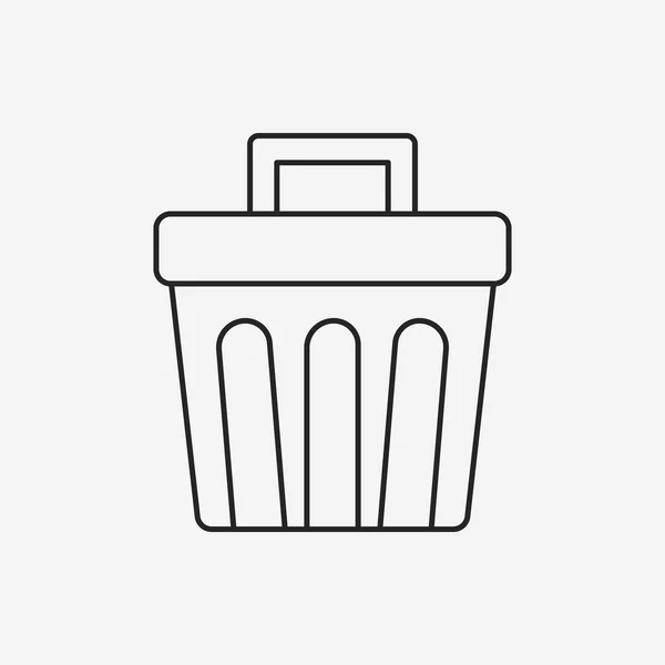 Çöp kutusu simgesi satırı — Stok Vektör