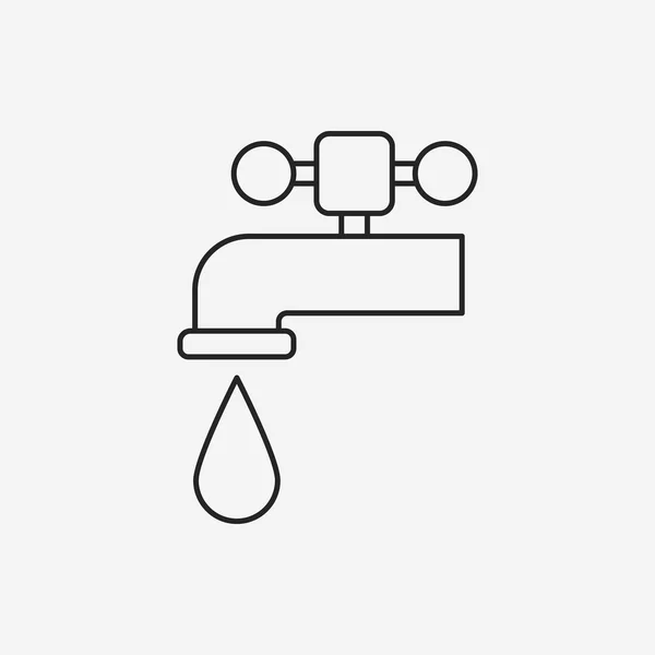 Icône de ligne de robinet — Image vectorielle