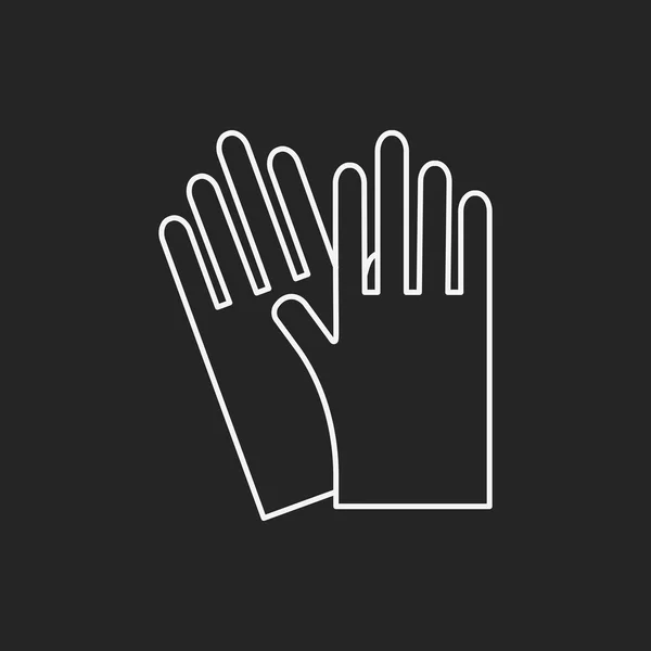 クリーニングの手袋ライン アイコン — ストックベクタ