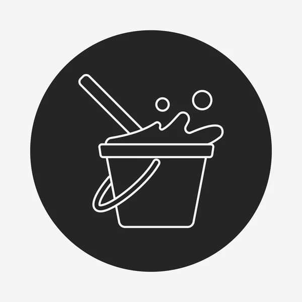 Water bucket line icon — Stock Vector