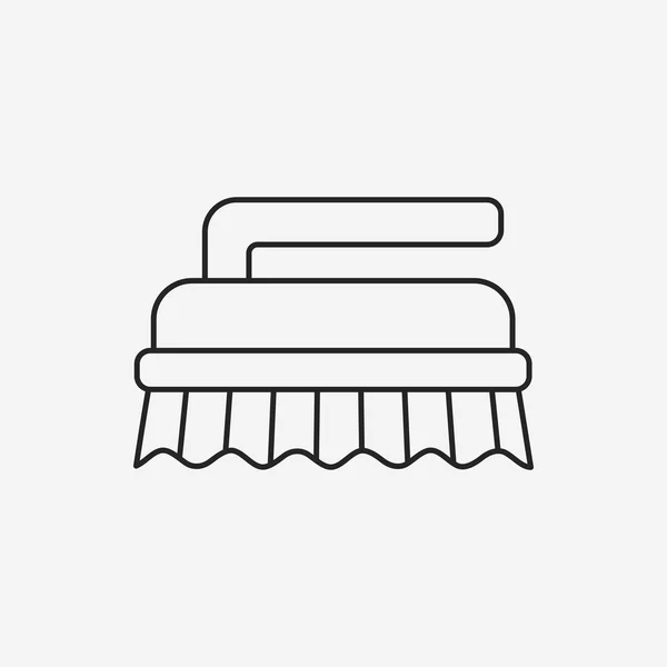 Cleaning brush line icon — Stock Vector