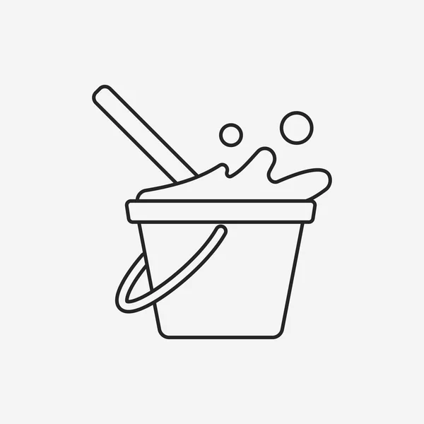 Water bucket line icon — Stock Vector