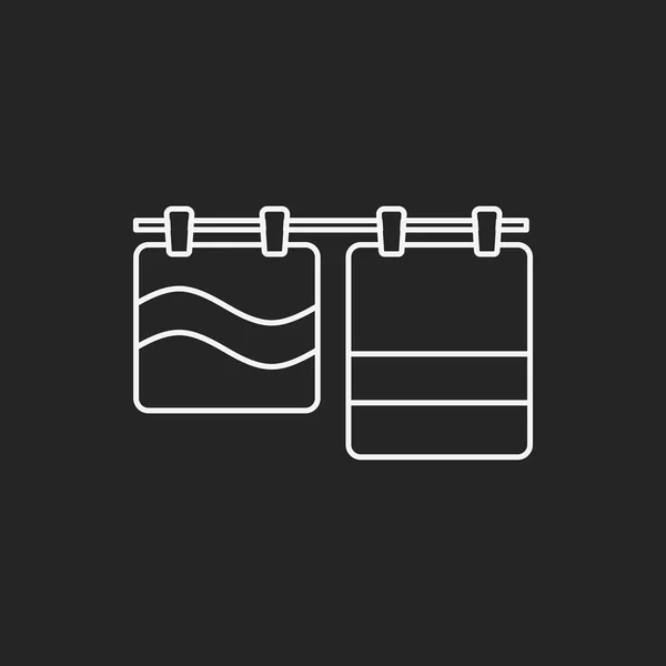 Línea de toalla icono — Vector de stock