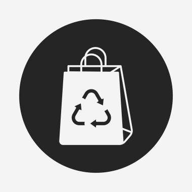 çevre koruma kavramı geri dönüşümlü alışveriş çantası simgesini
