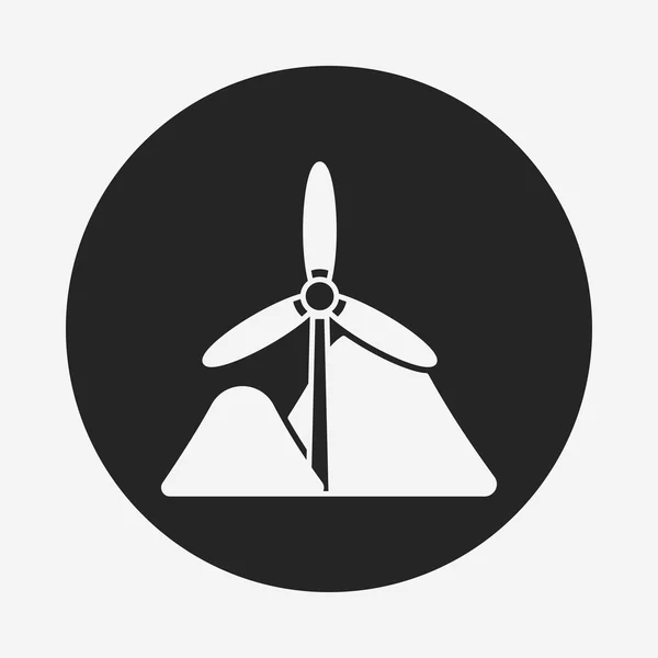 Bescherming van het milieu concept wind energie pictogram — Stockvector