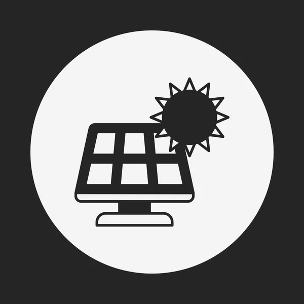 Concetto di protezione ambientale icona dell'energia solare — Vettoriale Stock