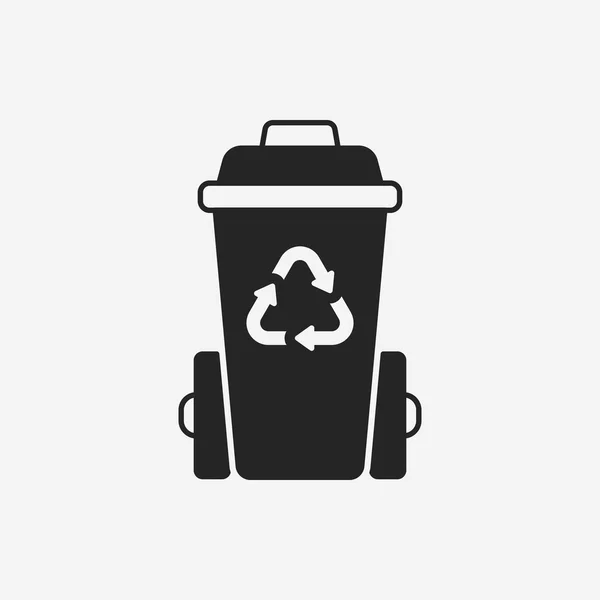 Concepto de protección ambiental icono de basura reciclada — Vector de stock