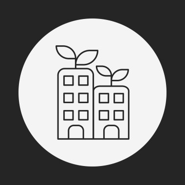 çevre koruma kavramı fabrika satırı simgesi