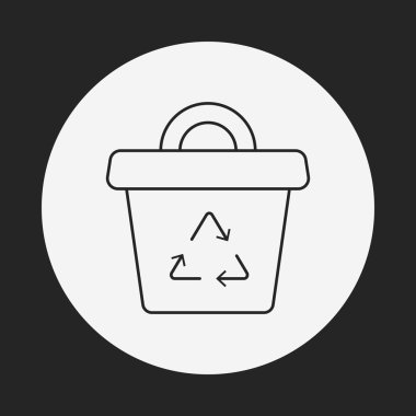 çevre koruma kavramı geri dönüşümlü çöp satırı simgesi