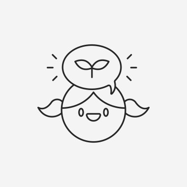 çevre bilinci kişi satırı simgesi