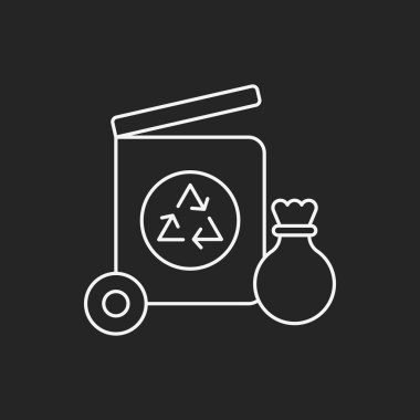 çevre koruma kavramı geri dönüşümlü çöp satırı simgesi