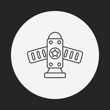 Uzay gemisi çizgi simgesi