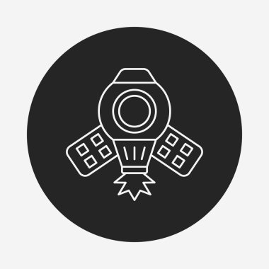 Uzay gemisi çizgi simgesi