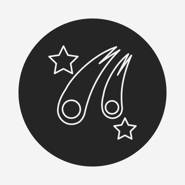 Uzay meteorik taş satırı simgesi