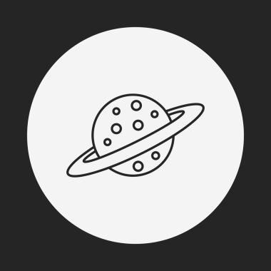 Uzay gezegen satırı simgesi