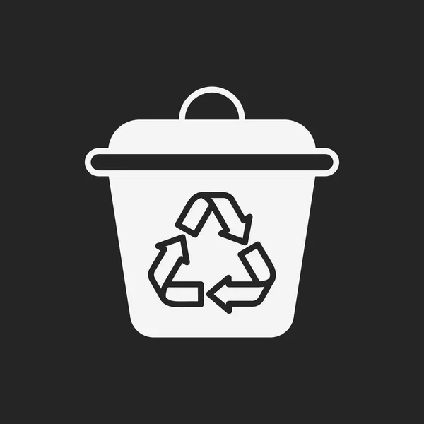 Environmental protection concept recycled garbage icon — Stock Vector