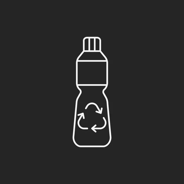 Concept de protection de l'environnement recycler bouteille d'eau icône de ligne — Image vectorielle
