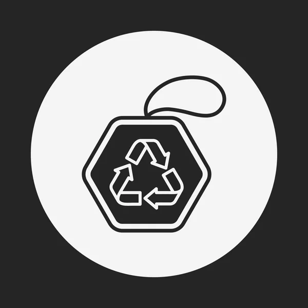 Recycler étiquette icône — Image vectorielle