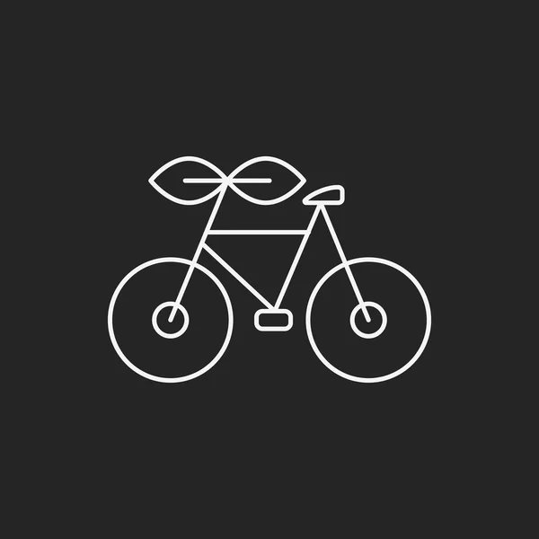 Защита окружающей среды зеленая линия велосипеда — стоковый вектор