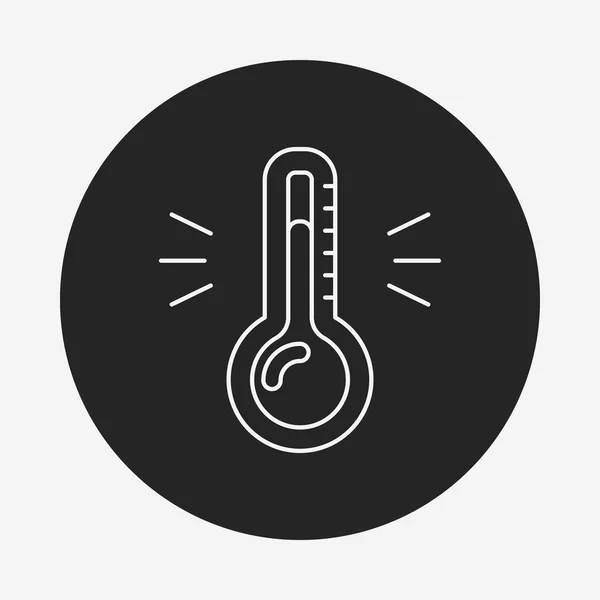 Hőmérő vonal ikonja — Stock Vector