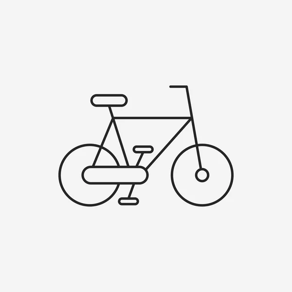 Concepto de protección del medio ambiente verde bicicleta línea icono — Archivo Imágenes Vectoriales