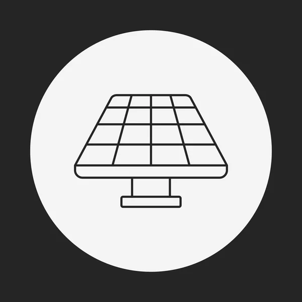 Icono de línea de energía solar concepto de protección ambiental — Archivo Imágenes Vectoriales