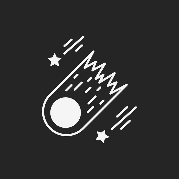 Space meteoric stone icon — Stock Vector