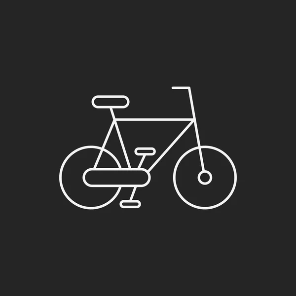 환경 보호 개념 녹색 자전거 라인 아이콘 — 스톡 벡터