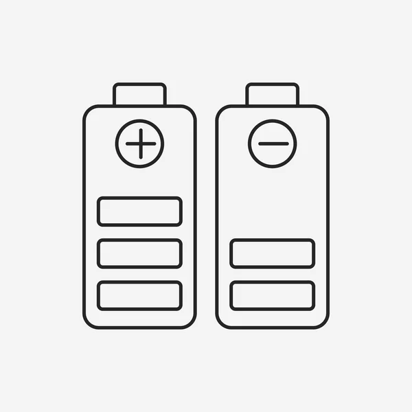 Conceito de proteção ambiental ícone de linha de bateria — Vetor de Stock