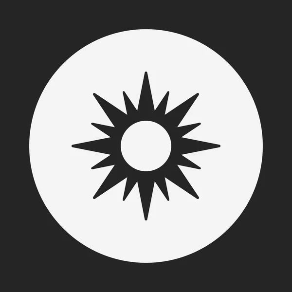 Ikona prostorového slunce — Stockový vektor