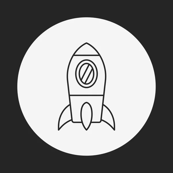 Icona della linea di astronave — Vettoriale Stock