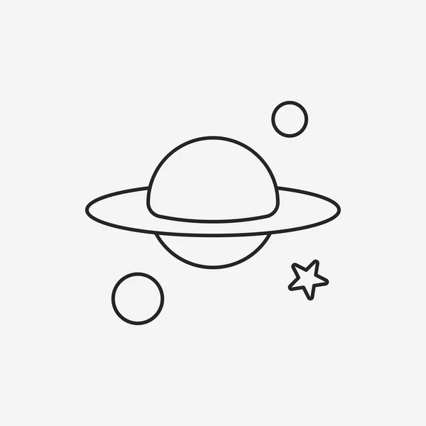 Space planet line icon — Vector de stoc