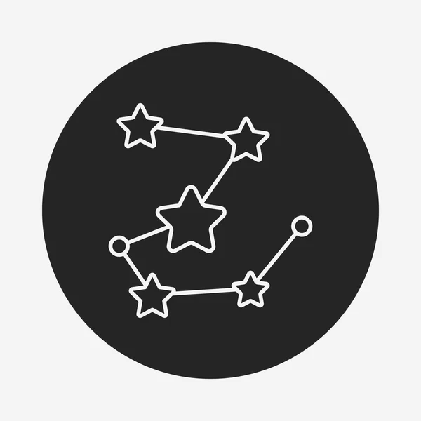 Icône de ligne d'étoile spatiale — Image vectorielle