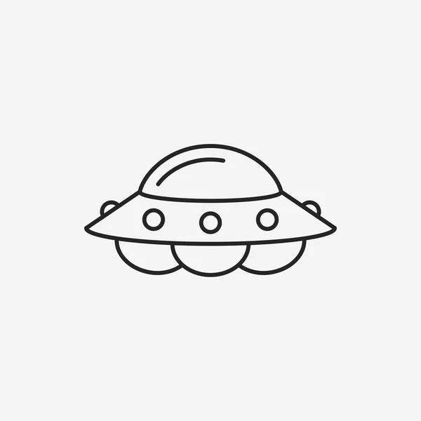 Ufo för rymd Ufo linje — Stock vektor