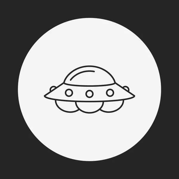 공간 Ufo 라인 아이콘 — 스톡 벡터
