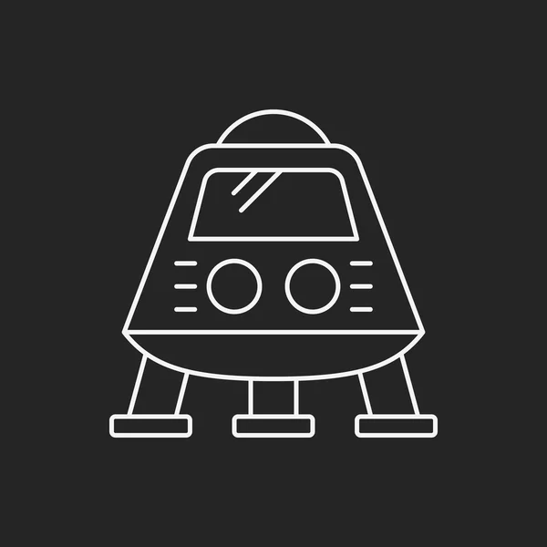 Espacio icono de línea OVNI — Vector de stock