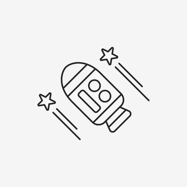 Az űrhajó vonalának ikonja — Stock Vector