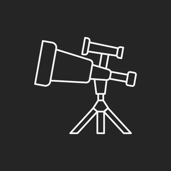 Icône de ligne de télescope spatial — Image vectorielle