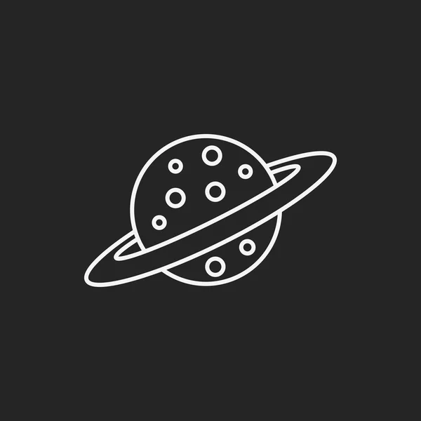 Space planet line icon — Vector de stoc