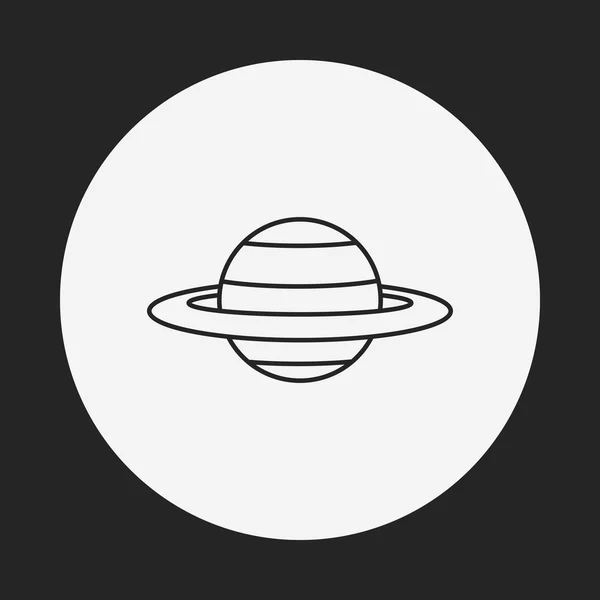 Icona della linea del pianeta spaziale — Vettoriale Stock