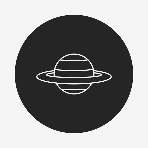 Space planet line icon — Vector de stoc