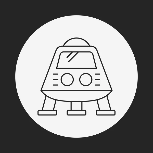 Espacio icono de línea OVNI — Archivo Imágenes Vectoriales