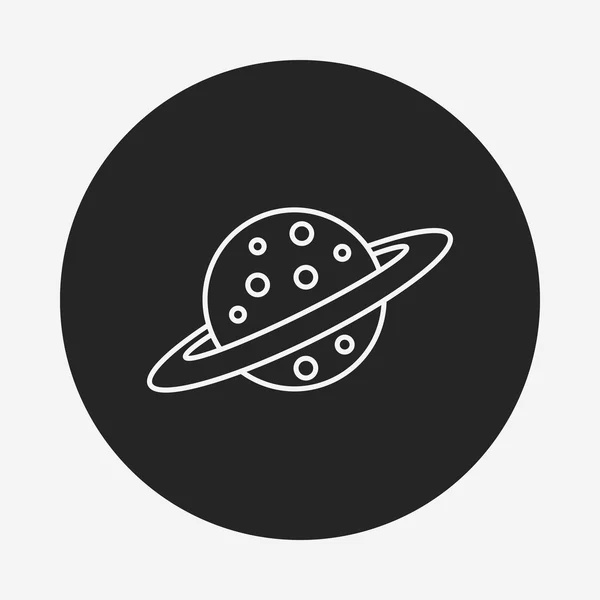 Planeta espacial icono de línea — Archivo Imágenes Vectoriales