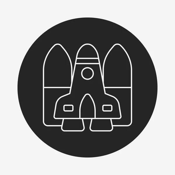 Spaceship line icon — Stock Vector