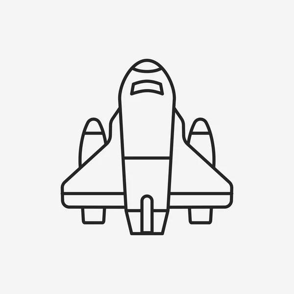 Spaceship line icon — Stock Vector