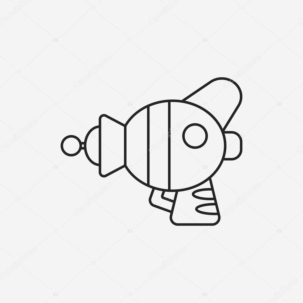 Space Gun line icon Stock Vector by ©vectorchef 75406773