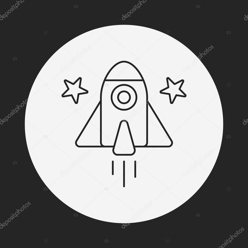 Spaceship line icon