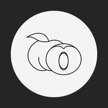 meyve şeftali satırı simgesi