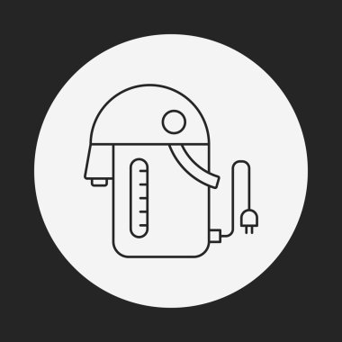 Elektrik ısıtıcısı çizgisi simgesi