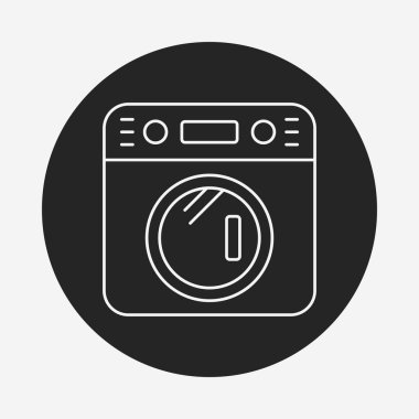 çamaşır makinesi çizgi simgesi